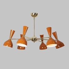 Lampadario ottone metà - lampadario, in
