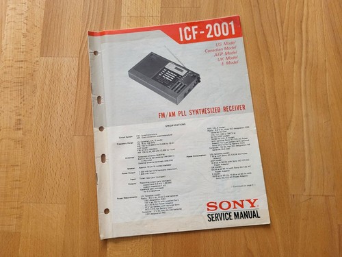 Sony icf 2001 manuale - manuale, di