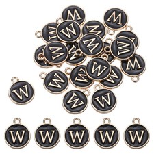 Alphabet w Letter Charm Double