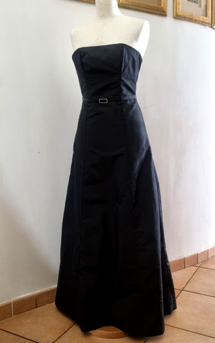 Abito lungo nero ragazza donna