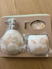 Set bagno in vetro dipinto a