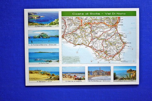 Cartolina sicilia coste - cartolina,