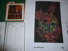 TELA DA RICAMARE QUADRO PANNELLO DMC 46 X 28 CM GALLO LEGGI INFO NO FILI