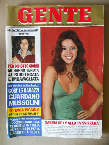 Gente 1974 sabina ciuffini - 1974,