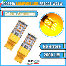 COPPIA LAMPADE T20 LED CANBUS ARANCIONI VW GOLF 6 FARI ALOGENI FRECCE POSTERIORI