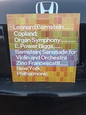 COPLAND/BERNSTEIN Organ Symphony/Serenade 1974 Vinyl LP Columbia MS 7058 - VG+