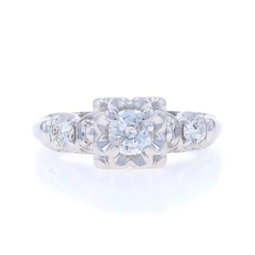 Oro bianco diamante vintage - bianco,