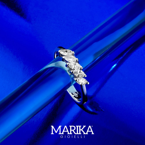 Anello veretta oro bianco - anello, in