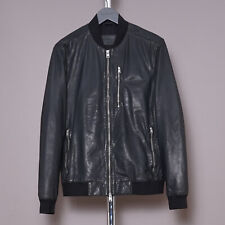 ALL SAINTS Giacca di Pelle MEDIA Uomo Nero M KINO Bomber Biker Graal