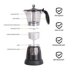 3 Cup Electric Moka Pot, Fast