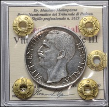 Regno d'italia 10 Lire 1927 BB+ Vittorio Emanuele III monete italiane PERIZIATA 