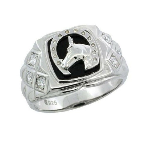 Argento sterling uomo onice - argento,