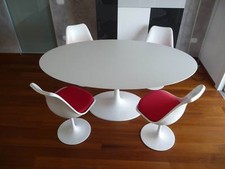 TAVOLO TULIP OVALE LAMINATO 160x85  LIQUIDO  SAARINEN TABLE MADE IN ITALY