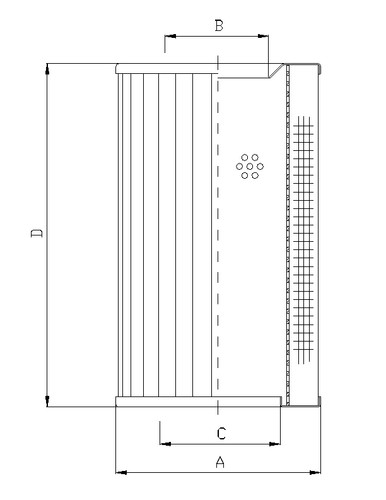 Rvr1140b25b elemento filtrante - rvr1140b25b,
