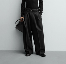 PANTALONE ZARA uomo nero gamba