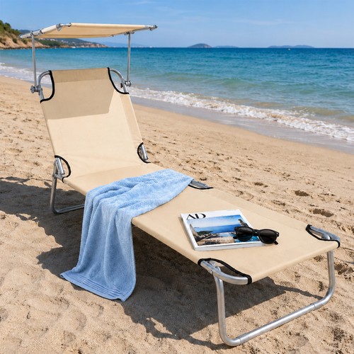 Lettino mare pieghevole - lettino,