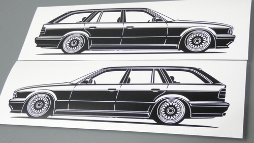 Adesivo bmw e34 - touring, sagoma
