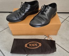 Tod's Scarpe Uomo pelle nera Mod Francesina Fondo Gomma Misura 5