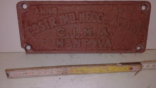 Targa officina cima - fs,