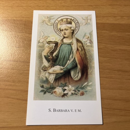 Figurina santino con preghiera - con,
