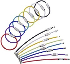 6 Portachiavi CAVO ACCIAIO