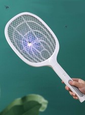 Racchetta Zanzare Elettrica, Ricaricabile Racchetta Antizanzare 2 in 1 Lampada A