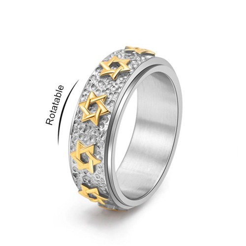 Anello girevole stella - , di