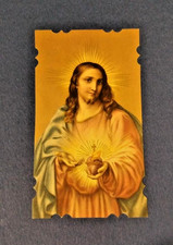 1171) SANTINO SACRO CUORE DI GESU'. CROMOLITOGRAFIA FUSTELLATA