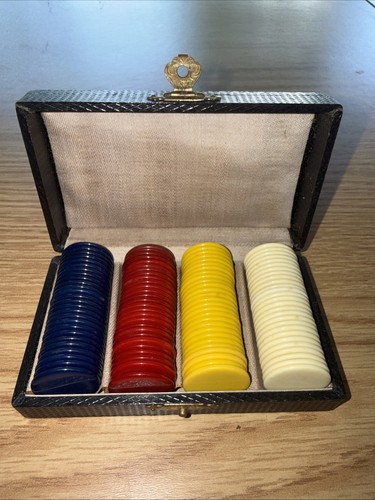 Vintage poker chip - set, 104