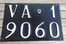 Targa auto metallica originale italiana anni '40 per Mutilati di Guerra Invalidi