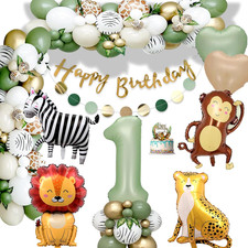 Palloncini Compleanno 1 Anno Bimbo, Decorazioni Compleanno 1 Anno Giungla,Decora