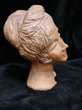 Statua In Ceramica Testa Donna