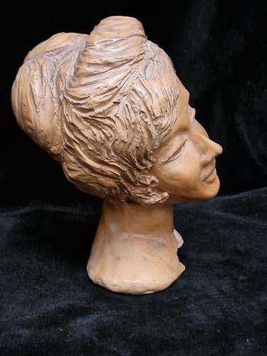 Statua ceramica testa donna - ceramica,