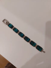 BRACCIALE ORIGINALE SVAROWSKI VERDE PETROLIO / OTTANIO - PERFETTO