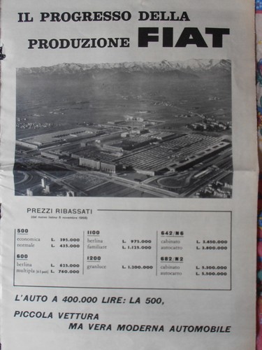 1958 progresso produzione fiat - 1958,