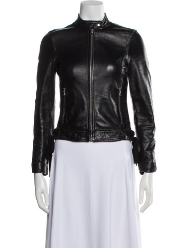 Red valentino lambskin biker - ,