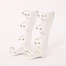 Scarpe da bambola 1/4 bianche