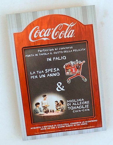 Coca cola italia - coca-cola, foglietto