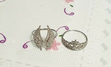 Splendida Coppia di Anelli Originali Amen In Argento 925 e pave' di zirconi 