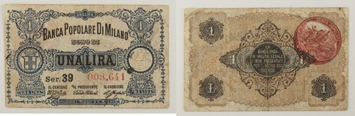 Biglietto fiduciario banca - biglietto,