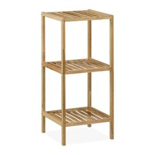 Scaffale Bagno Mobiletto Salvaspazio Mobile Colonna Ripiani Cucina Legno Noce