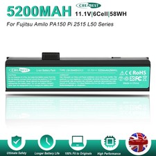 Batteria 11,1 V 5,2 Ah L50-3S4000-S1P3 per Fujitsu Amilo PA150 Pi 2515 23GL1GF0F-8A