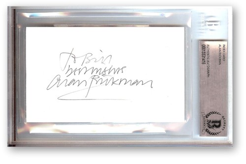 Scheda indice autografata