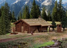 Vollmer 47743 - N Capanno di Caccia Con Fontana E Cottage Con Cuore - Nuovo