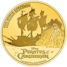 The Flying Dutchman™ Pirati dei Caraibi™ 1 oz oro 999,9 Niue 2021 edizione 250
