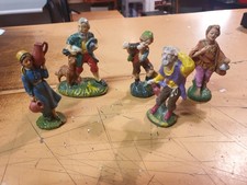 Statuine Presepe Gesso 5 Personaggi Epoca 10cm