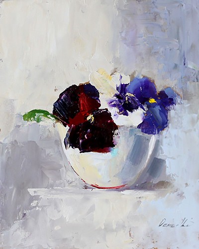 Fiori primavera pansy - di,