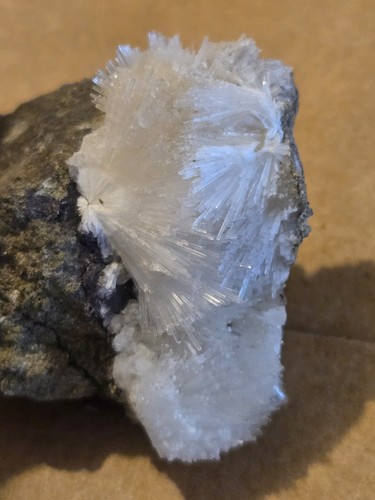 Rare white natrolite specimen - natrolite,