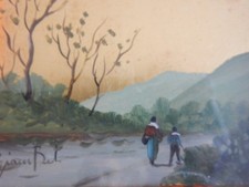 DIPINTO A OLIO SU FOGLIA D'ORO