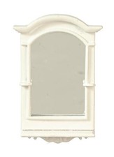 Bambole Casa Specchio Bianco Antico Francese 1: 62.2cm Scala JBM Bagno Accessori